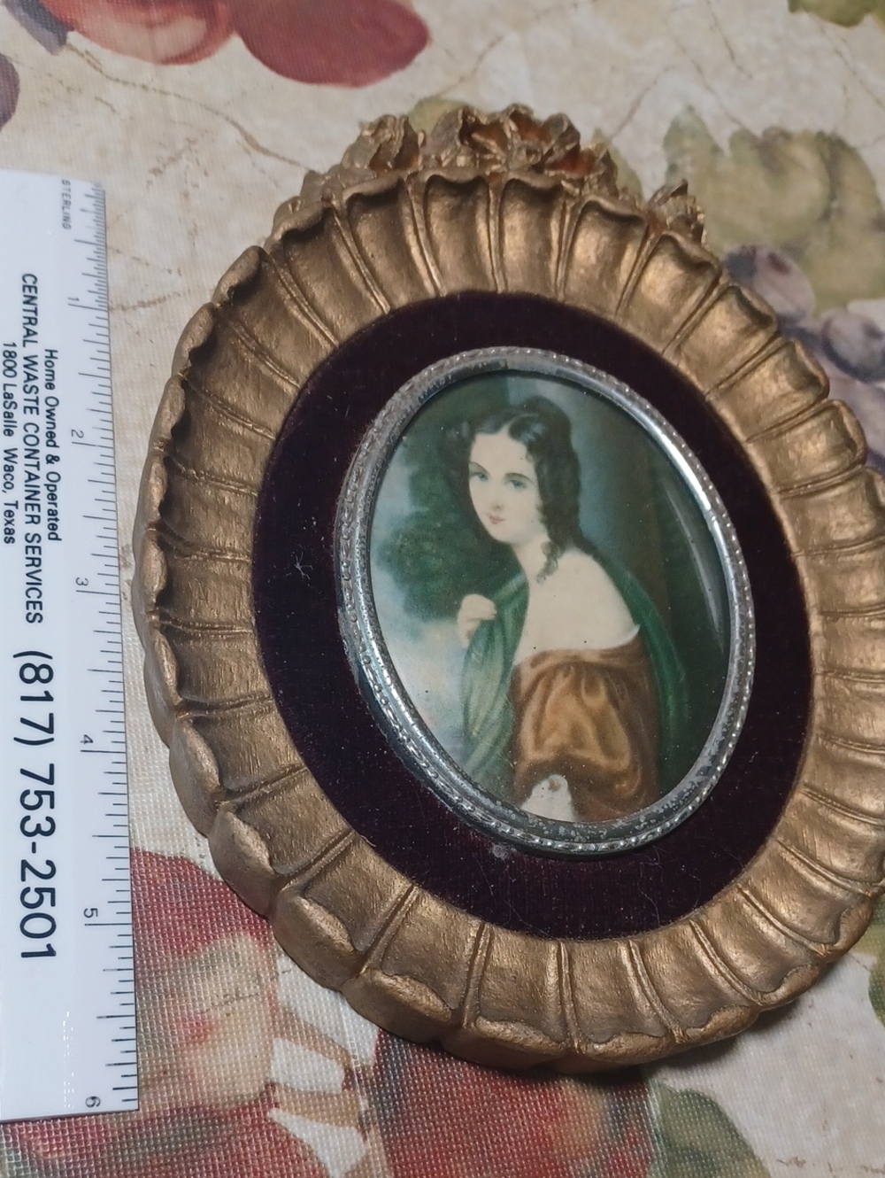 Vintage Oval Portrait Of LADY Hamilton